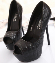 New 2014 Sexy Sewing Red Bottom High Heels Platform Peep Toe Women Pumps Wedding Shoes Woman