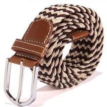 2014 New Casual Fashion Cotton Stretch Braided Elastic Men Belts Brand Men Accessories ME