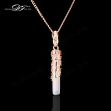 2014 New Black Opal Stone Pattern Wrapped Party Necklaces pendants For Women 18K Gold Plated Wedding