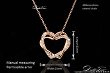 Classic Love Heart Designer CZ Diamond Party Necklaces Pendants 18K Gold Platinum Plated Wedding Jewelry DWN062M