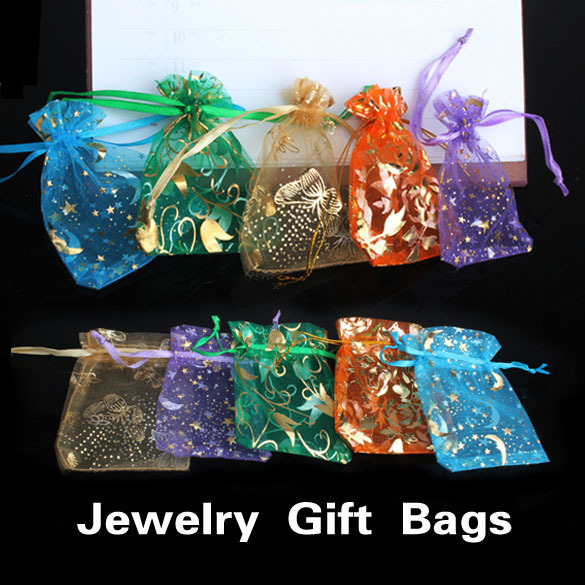 50 pcs Organza Jewelry Candy Wedding Gift Pouch Bags 7x9cm Mix Color for Party Holiday New