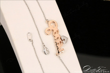 DWN076 Fashion Brand Seven Love 18K Rose Gold Plated Necklaces Pendants For Women Jewelry Crystal Anti