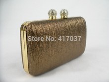 614 Crystal Bronze Lady Fashion Wedding Bridal Party Night Evening purse handbag clutch bag case IN