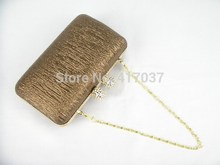 614 Crystal Bronze Lady Fashion Wedding Bridal Party Night Evening purse handbag clutch bag case IN