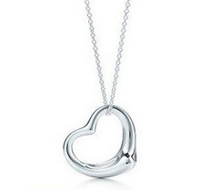 x2 Korean jewelry fashion simple silver peach heart necklace jewelry accessories for women Free Shipping