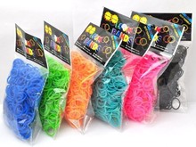 Candy Colorful Loom Bands Opp Bag Package 300pc Set Multy Colors Option