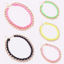 #Europe and America fashion major suit fluorescent color necklace.