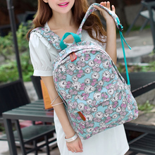 2014 vintage school bags for women printing floral canvas backpack fashion fresh women backpack laptop backpack