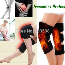Free Shipping 2015 Tourmaline Spontaneous Knee Protection Massager Magnetic Therapy Knee Heating Belt Massager 1 Pair