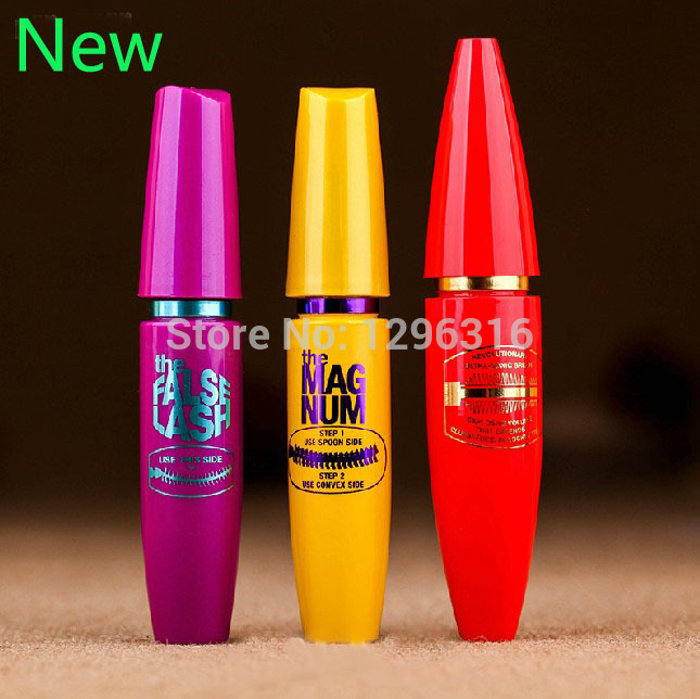 3pc lot purple yellow red colossal Mascara Volume Express Makeup Curling They re real Mascara brand