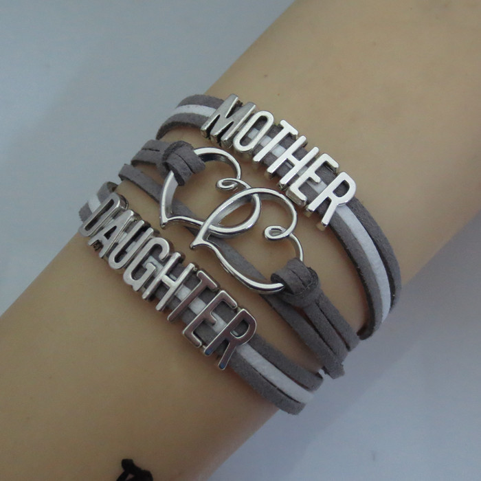 charm mother and daughter bracelets 3pcs lot fashion girl women bracelets jewelrys love heart bangle