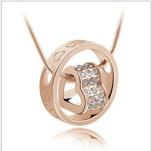 Carina Jewelry 2011 Free Shipping new arrival fashion austrian Crystal rhinestones heart Necklace & pendant jewelry