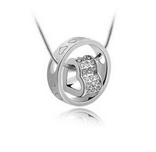Carina Jewelry 2011 Free Shipping new arrival fashion austrian Crystal rhinestones heart Necklace pendant jewelry