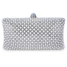 Design Women Party Clutches Black Diamond Hematite Crystals New Women Gold Silver Black Metal Clutches Evening