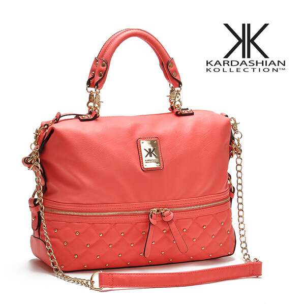 KK bag kardashian kollection original brand handbags women messenger bags 2015 female rivet fashion chain shoulder