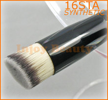 Retail Flat foundation brush artificial hair brand makeup brush blend mineral cosmetics Free Shipping 16STA