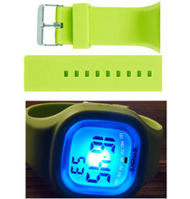 Selljimshop 2015 1PC Silicone LED Light Digital Sport Wrist Watch Kid Women Girl Men Boy Freeshipping