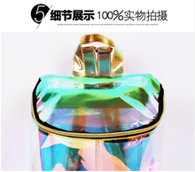 Clear Spacer Back Pack Holographic Gammaray Hologram Iridescent Silver Laser Backpack Colorful Hologram Women Bag 847