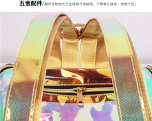 Clear Spacer Back Pack Holographic Gammaray Hologram Iridescent Silver Laser Backpack Colorful Hologram Women Bag 847