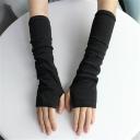 2015 Sale Rushed Solid Adult Women Acetate Guantes Moto Penthouse Chandelier Arm Warmers Long Gloves Fingerless