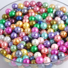 Wholesale 6mm 400pcs Mixed Pearl Beads,Acrylic Spacer Ball Round Beads Fit Jewelry DIY,Free shipping ZZ006