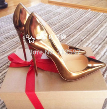 2014 Brand New  Red Bottoms Shoes Metal Blade High Heels Real Leather Pointed-Toe Blade Heel Casade Pumps Womens Famous Shoes