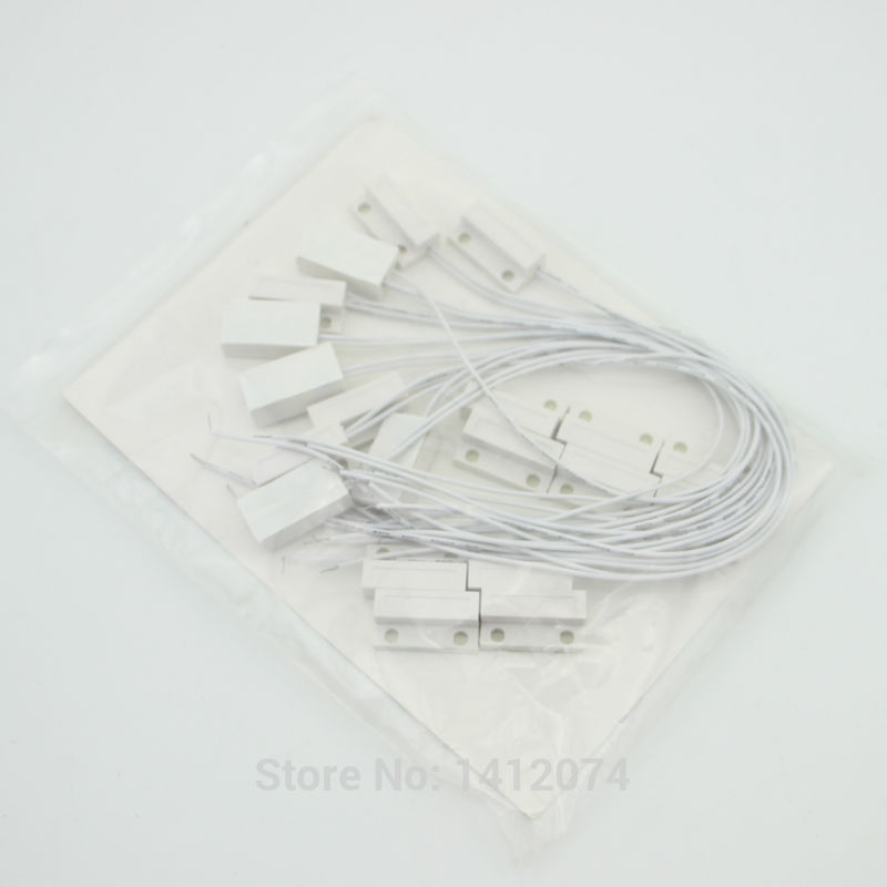 10pcs MC 38 MC38 Wired Door Window Sensor Magnetic Switch Home Alarm System normally closed NC