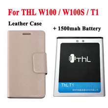 3 7V 1800mah lithium ion battery for THL W100 W100S Cellphone Smart Phone add one free
