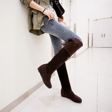 2014 New Black Brown Lace Up Over The Knee Thigh High Fashion Casual Sweet Warm Winter Autumn Womens Girls Riding Boots X717
