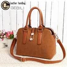 HOT SELL Genuine leather bag Lock the frosted package Leather fashion handbags One shoulder inclined shoulder