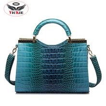 Noble Alligator Women s Leather Totes Handbags Retro Women Shoulder Messenger Bag Fashion Lady Tote Bolsas