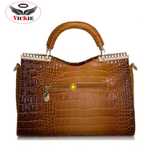 Noble Alligator Women s Leather Totes Handbags Retro Women Shoulder Messenger Bag Fashion Lady Tote Bolsas