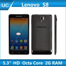2014 New Original Lenovo S8 S898t+ MTK6592 Octa Core 5.3” 1280x720p 13MP 2GB RAM 16GB ROM Mobile Phone GPS GSM Grey Gold