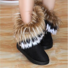 ZCZ Chinese Size 36-40 new 2014 fashion women winter snow boots woman sexy motorcycle ankle boot with flat shoes 3001