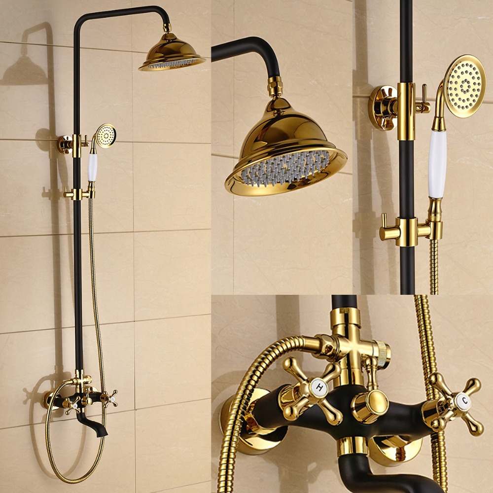 Retro style antique gilded white black font b shower b font bathtub faucet mixer tap with.jpg
