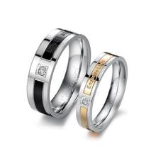 OPK JEWELRY promotion stainless steel couple finger ring fashion cool design love gift women size 5 to 9, men size 7 to 15, 145