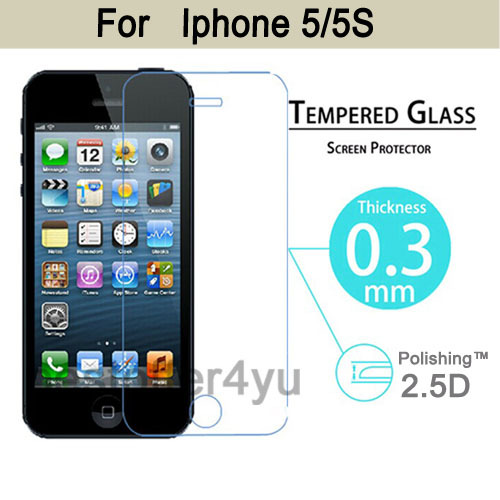 Ultra Thin HD Clear Explosion proof Tempered Glass Screen Protector Cover Guard Film for iphone 5