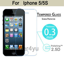 Ultra Thin HD Clear Explosion-proof Tempered Glass Screen Protector Cover Guard Film for iphone 5 5G 5S + TRACKING