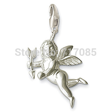 Lovely Sterling Silver Cupid Charm Pendant TS wholesale free shipping