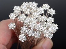 NEW 120Pcs Lots Wedding Bridal Crystal Faux Pearl Flower Hairpins Hair Pins 5Styles