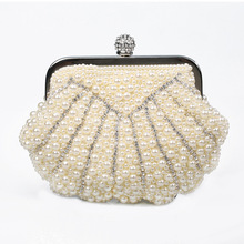 HYSON SHOP Luxury Beading Evening Bag Clutch Purses Women Fashion Soft Case Party Handbags Wedding Bag with Chain No.EB1408012