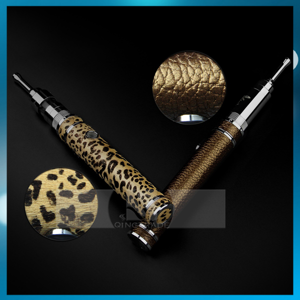 Leather Cover ecig mage mod Leopard Mage battery Variable voltage mechanical mod battery body fit 18650
