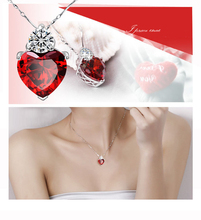 4 Colors Charms Zircon Heart love Women Pendant for jewelry making pendulum 925 Silver necklace accessories