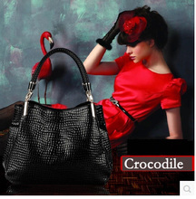New 2014 Fashion Women Handbag Designer Brand Alligator Bag Crocodile Shoulder Bag Vintage Handbag 3 Colors Free Shipping