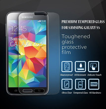 2015 High quality HD Tempered Glass Front Screen Protector Film for Samsung Galaxy S5 9H Hardness