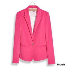 Fashion Jacket Women Suit Foldable Long Sleeves Lapel Coat Lined With Striped Single Button Vogue Jackets