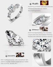 LZESHINE Brand Wedding Ring 18K Rose Gold Platinum Plated Austrian Crystal SWA Elements Fine Jewelry Ring