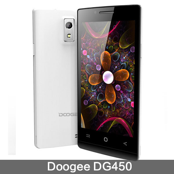 2014New Doogee Cell Phones Original Quad Core MTK6582 Mobile Android DG450 Black Golden White Smart Phone
