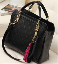 new fashion plaid women leather handbags shoulder bag big ladies bags quilted women bag women handbag