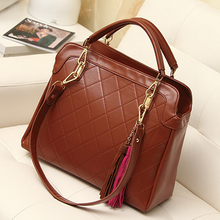 new fashion plaid women leather handbags shoulder bag big ladies bags quilted women bag women handbag